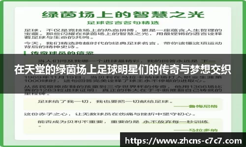 在天堂的绿茵场上足球明星们的传奇与梦想交织